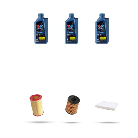 Kit tagliando 3 FILTRI e 3L OLIO compatibile con Chrysler Delta 1.4 88kw dal 2011