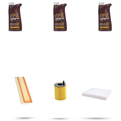 Kit tagliando 3 FILTRI e 3L OLIO compatibile con Chrysler Ypsilon 1.2 51kw dal 2011