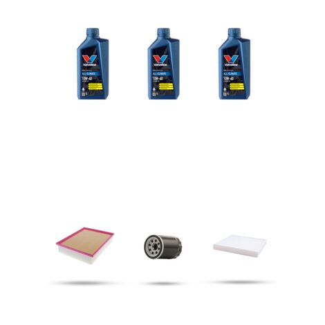 Kit tagliando 3 FILTRI e 3L OLIO compatibile con Citroen C1 II 1.0 vti 51kw dal 2014