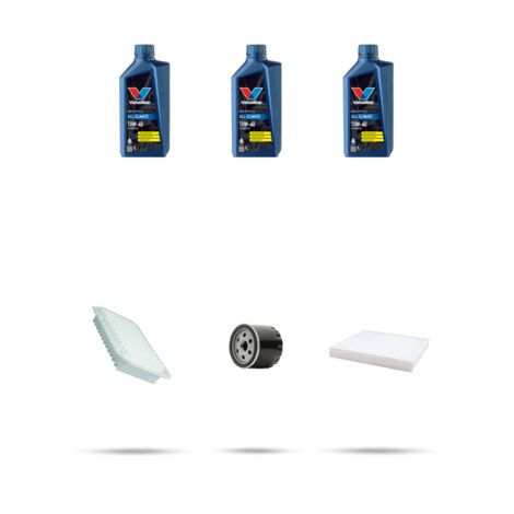 Kit tagliando 3 FILTRI e 3L OLIO compatibile con Daihatsu Cuore VI 43kw dal 2003