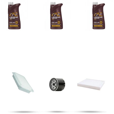 Kit tagliando 3 FILTRI e 3L OLIO compatibile con Daihatsu Cuore VII 1.0 51KW dal 2007