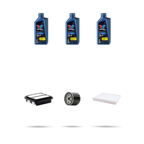 Kit tagliando 3 FILTRI e 3L OLIO compatibile con Daihatsu Sirion I 1.0 41kw dal 1998