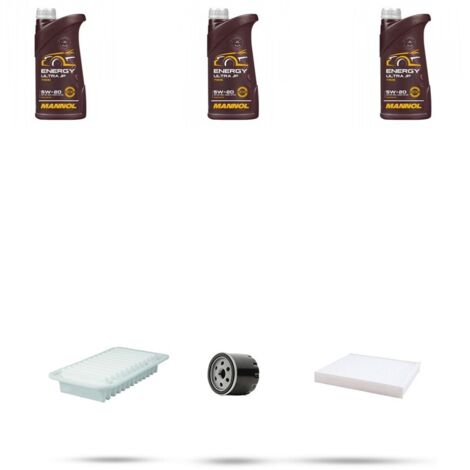 Kit tagliando 3 FILTRI e 3L OLIO compatibile con Daihatsu Trevis 1.0i 43kw dal 2006