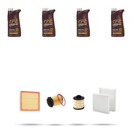 Kit tagliando 3 FILTRI e 3L OLIO compatibile con Fiat Fiorino 1.4 Natural Power 51kw dal 2010