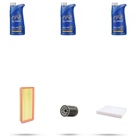 Kit tagliando 3 FILTRI e 3L OLIO compatibile con Fiat Panda II 1.4 16v 74kw dal 2006