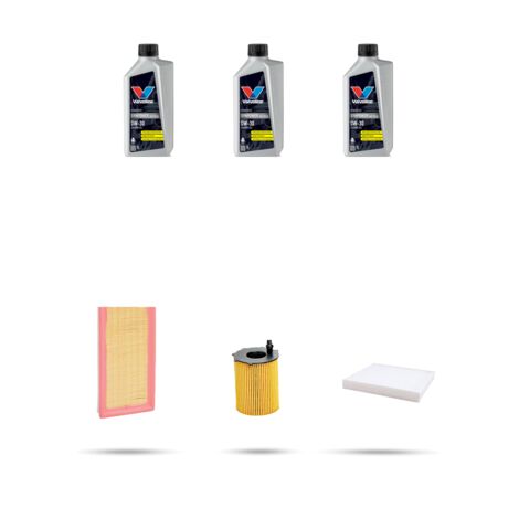 Kit tagliando 3 FILTRI e 3L OLIO compatibile con Fiat Panda III 0.9 Twin Air Turbo 66kw dal 2014