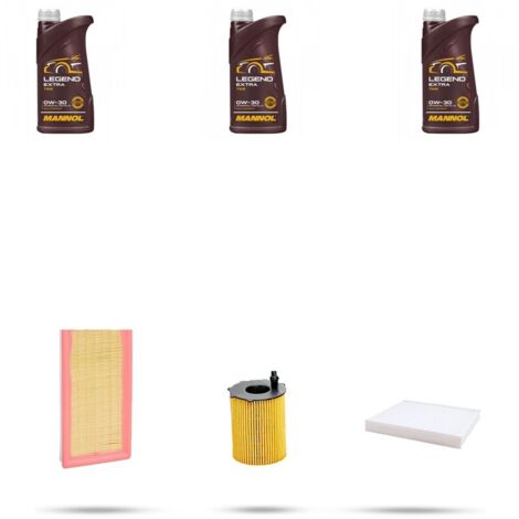 Kit tagliando 3 FILTRI e 3L OLIO compatibile con Fiat Panda III 0.9 Twin Air Turbo 66kw dal 2014