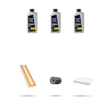 Kit tagliando 3 FILTRI e 3L OLIO compatibile con Fiat Panda III 1.2 51kw dal 2012