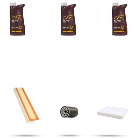 Kit tagliando 3 FILTRI e 3L OLIO compatibile con Fiat Punto Evo 1.4 55kw Dal 2009