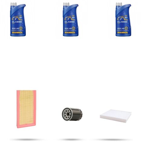 Kit tagliando 3 FILTRI e 3L OLIO compatibile con Fiat Punto II 1.2 16v 59kw dal 1999
