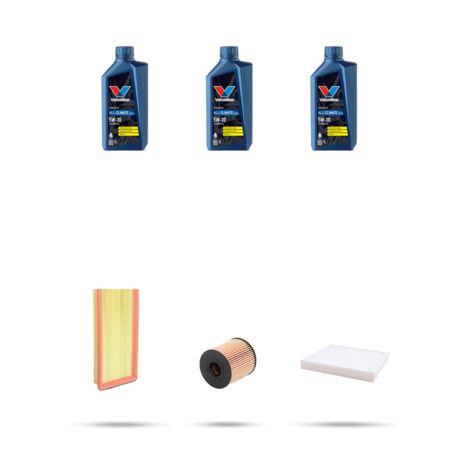 Kit tagliando 3 FILTRI e 3L OLIO compatibile con Fiat Qubo (225) 1.4 54kw dal 2008