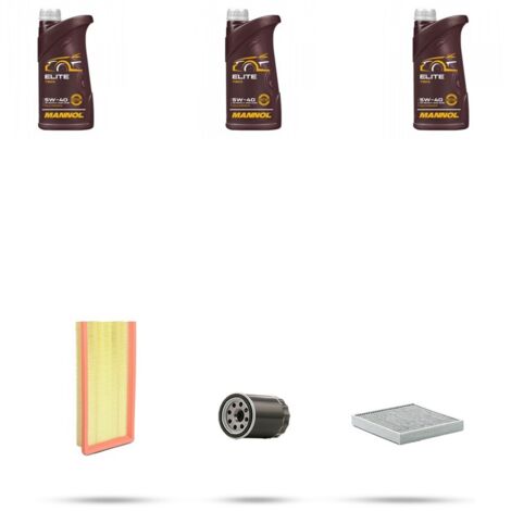 Kit tagliando 3 FILTRI e 3L OLIO compatibile con Fiat Tipo II 1.4 70kw dal 2015