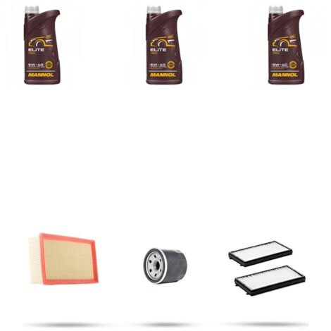 Kit tagliando 3 FILTRI e 3L OLIO compatibile con Hyundai Accent (LC) II 1.3i 62kw dal 2003