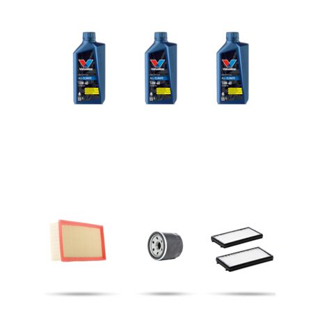Kit tagliando 3 FILTRI e 3L OLIO compatibile con Hyundai Accent (LC) II 1.5i 66kw dal 2000