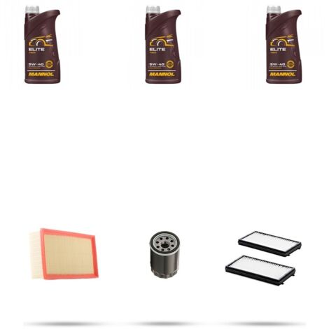 Kit tagliando 3 FILTRI e 3L OLIO compatibile con Hyundai Getz 1.1 46kw dal 2002