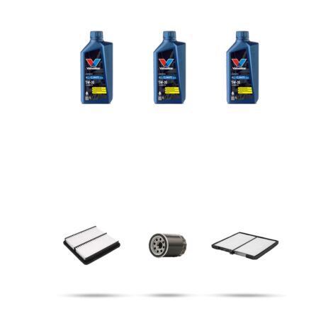 Kit tagliando 3 FILTRI e 3L OLIO compatibile con Hyundai i10 1.1 51kw dal 2011