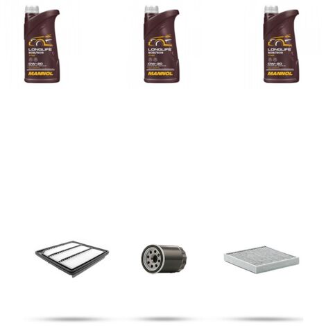 Kit tagliando 3 FILTRI e 3L OLIO compatibile con Hyundai i10 III 1.0 49KW dal 2019