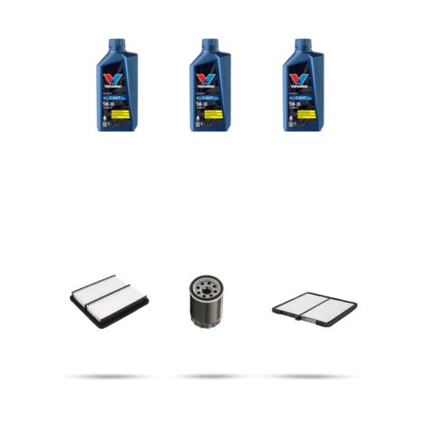 Kit tagliando 3 FILTRI e 3L OLIO compatibile con Kia Picanto I (SA) 1.0 45kw dal 2004