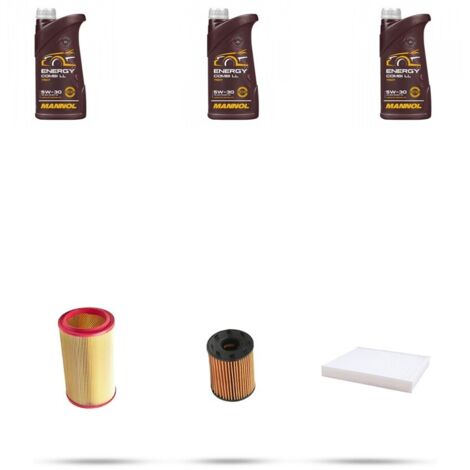 Kit tagliando 3 FILTRI e 3L OLIO compatibile con Lancia Delta III (844) 1.4 T-Jet 88kw dal 2008
