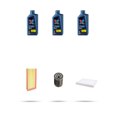 Kit tagliando 3 FILTRI e 3L OLIO compatibile con Lancia Ypsilon 1.2 44kw dal 2003