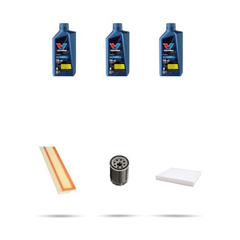 Kit tagliando 3 FILTRI e 3L OLIO compatibile con Lancia Ypsilon 1.4 57kw dal 2006 al 2011