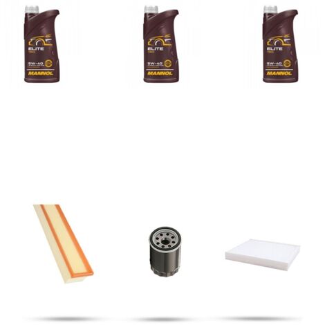 Kit tagliando 3 FILTRI e 3L OLIO compatibile con Lancia Ypsilon 1.4 LPG 57kw dal 2010