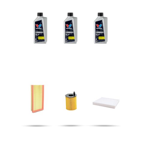Kit tagliando 3 FILTRI e 3L OLIO compatibile con Lancia Ypsilon II (312) 0.9 CNG 59kw dal 2014