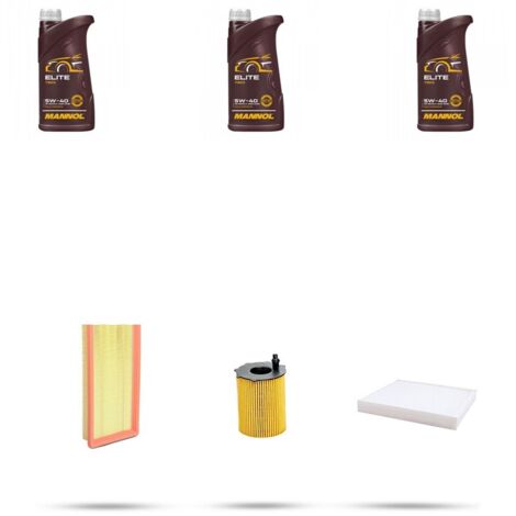 Kit tagliando 3 FILTRI e 3L OLIO compatibile con Lancia Ypsilon II (312) 0.9 CNG 59kw dal 2014