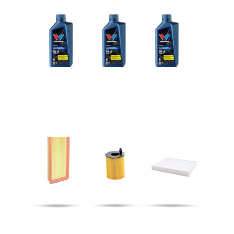 Kit tagliando 3 FILTRI e 3L OLIO compatibile con Lancia Ypsilon II (312) 0.9 Twin Air 63kw dal 2011