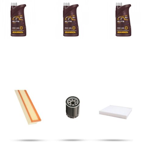 Kit tagliando 3 FILTRI e 3L OLIO compatibile con Lancia Ypsilon II (312) 1.2 51kw dal Dal 2010