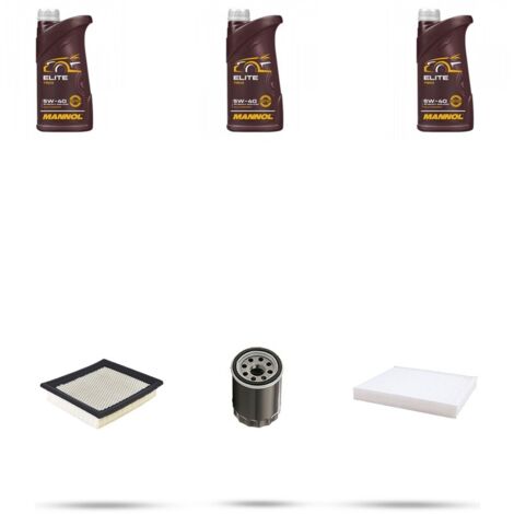 Kit tagliando 3 FILTRI e 3L OLIO compatibile con Nissan Almera II (N16) 1.8 84kw Dal 2000