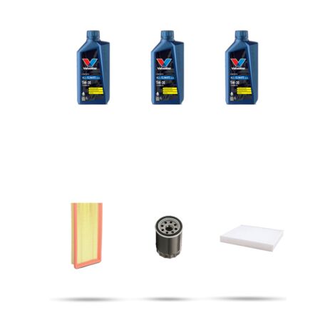 Kit tagliando 3 FILTRI e 3L OLIO compatibile con Opel Combo D 1.4 70kw Dal 2012