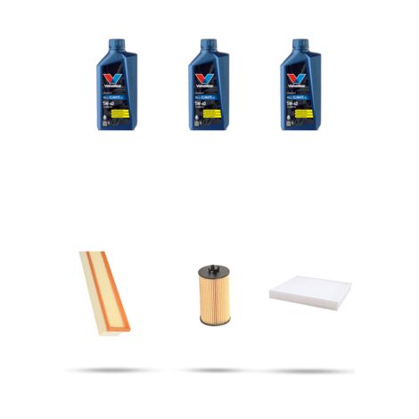 Kit tagliando 3 FILTRI e 3L OLIO compatibile con Opel Corsa D 1.0 48kw Dal 2011