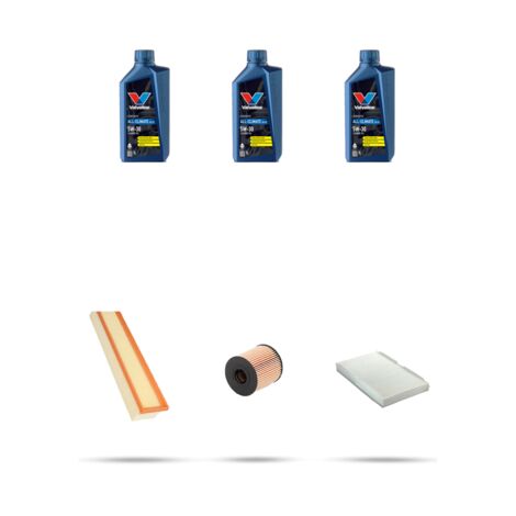 Kit tagliando 3 FILTRI e 3L OLIO compatibile con Peugeot 1007 1.4 54kw Dal 2005