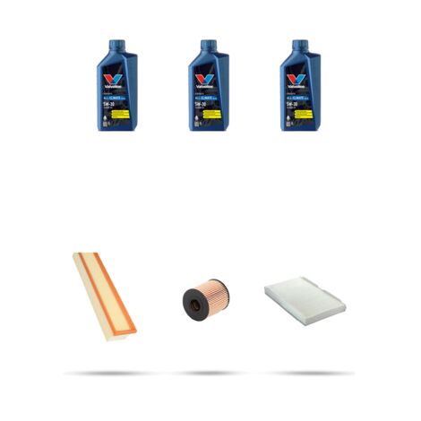 Kit tagliando 3 FILTRI e 3L OLIO compatibile con Peugeot 1007 1.6 16V 80kw Dal 2005