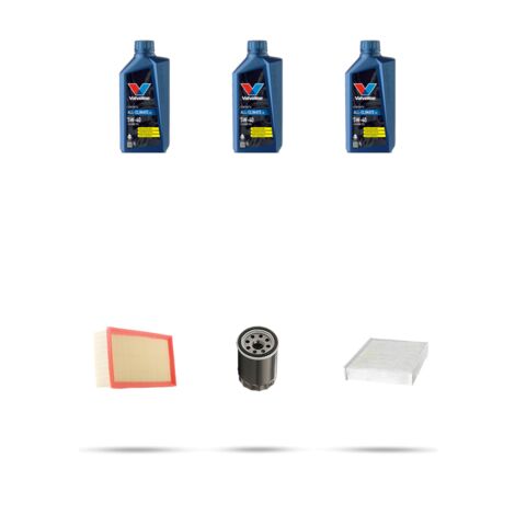 Kit tagliando 3 FILTRI e 3L OLIO compatibile con Peugeot 108 1.2 VTI Pure Tech 60kw dal 2018