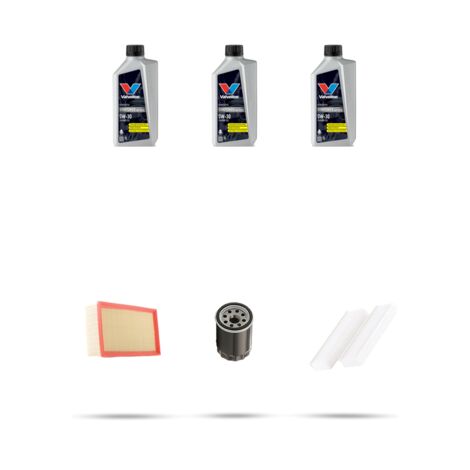Kit tagliando 3 FILTRI e 3L OLIO compatibile con Peugeot 208 II 1.2 Pure Tech 55kw dal 2019