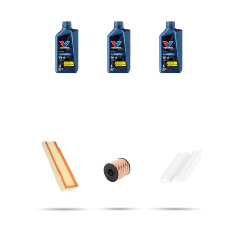 Kit tagliando 3 FILTRI e 3L OLIO compatibile con Peugeot 301 1.6 VTI 84kw dal 2013