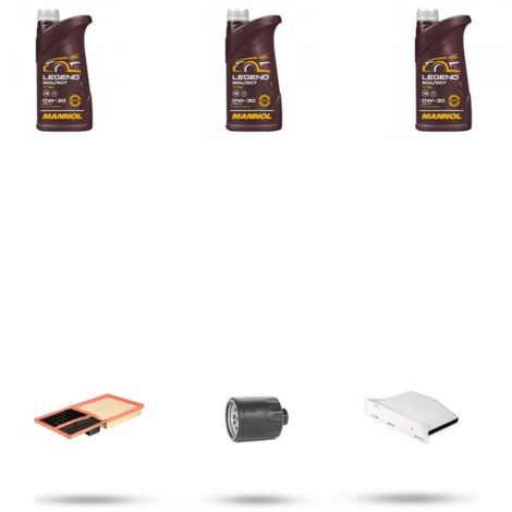 Kit tagliando 3 FILTRI e 3L OLIO compatibile con Seat Toledo III (5P2) 1.4 63kw dal 2006