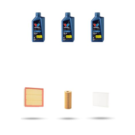 Kit tagliando 3 FILTRI e 3L OLIO compatibile con Seat Toledo IV (KG3) 1.2 55kw dal 2012
