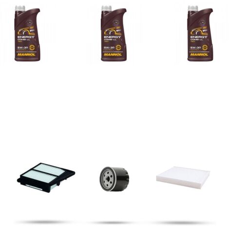Kit tagliando 3 FILTRI e 3L OLIO compatibile con Suzuki Baleno II 1.0 82kw dal 2016