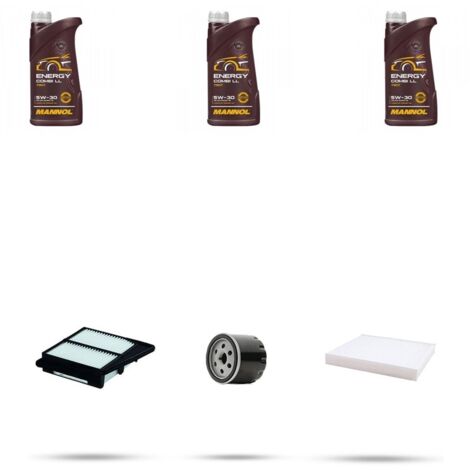Kit tagliando 3 FILTRI e 3L OLIO compatibile con Suzuki Swift V 1.0 82kw dal 2017