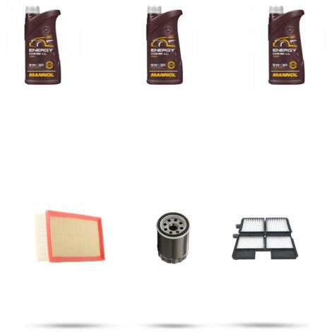 Kit tagliando 3 FILTRI e 3L OLIO compatibile con Toyota Avensis I (T22) 1.6 74kw Dal 1997