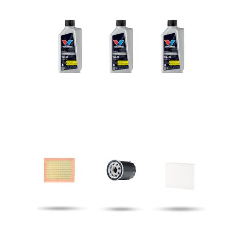 Kit tagliando 3 FILTRI e 3L OLIO compatibile con Toyota Aygo II 1.0 53kw Dal 2018