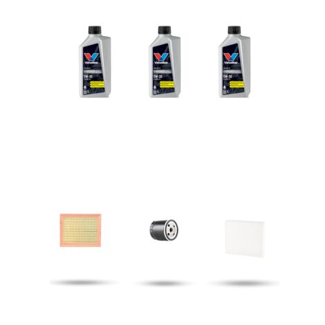 Kit tagliando 3 FILTRI e 3L OLIO compatibile con Toyota Aygo II 1.2 60kw Dal 2014
