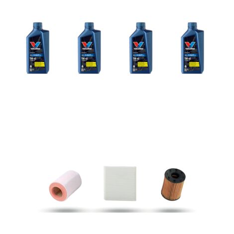 Kit tagliando 3 FILTRI e 4L OLIO compatibile con Alfa Romeo Giulietta (940) 1.4 Tb 16v 77kw 2012