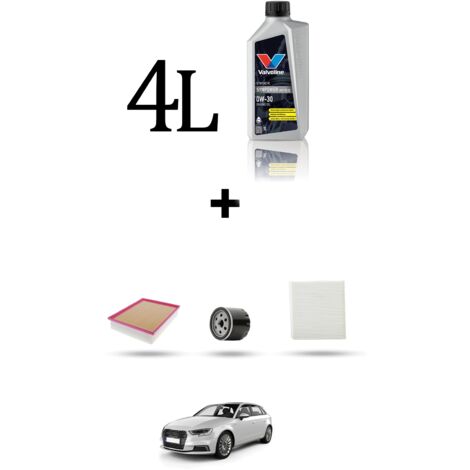 Kit tagliando 3 FILTRI e 4L OLIO compatibile con Audi A3 (8Ya,8YS) 30 TFSI 81kw dal 2020