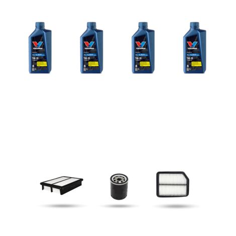 Kit tagliando 3 FILTRI e 4L OLIO compatibile con Chevrolet Aveo 1.2 LPG 53kw dal 2005 al 2008