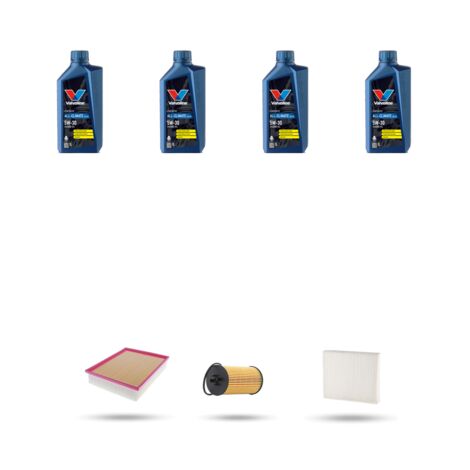 Kit tagliando 3 FILTRI e 4L OLIO compatibile con Chevrolet Aveo II 1.4 74kw dal 2011