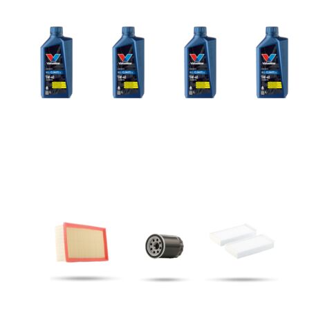 Kit tagliando 3 FILTRI e 4L OLIO compatibile con Citroen C-Elysee 1.2 vti 53kw dal 2013